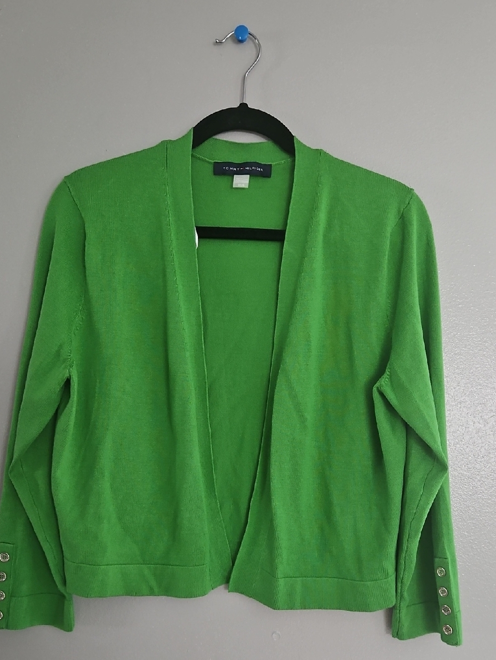 Tommy Hilfiger Bright Green Open-Front Cardigan